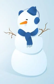 Cute snowman Stock Illustration