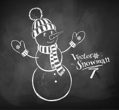 Cute snowman Stock Illustration