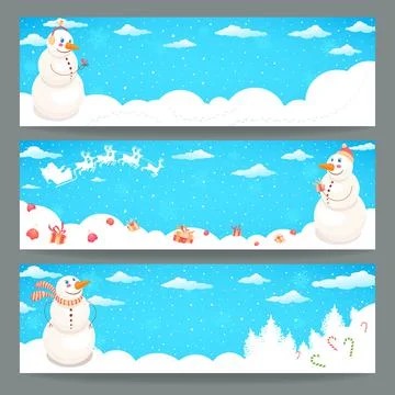 Cute snowman Illustrazione stock