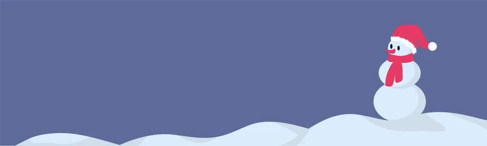 Cute snowman seamless vector border. Winter holidays border flat Scandinavian Stock Illustration