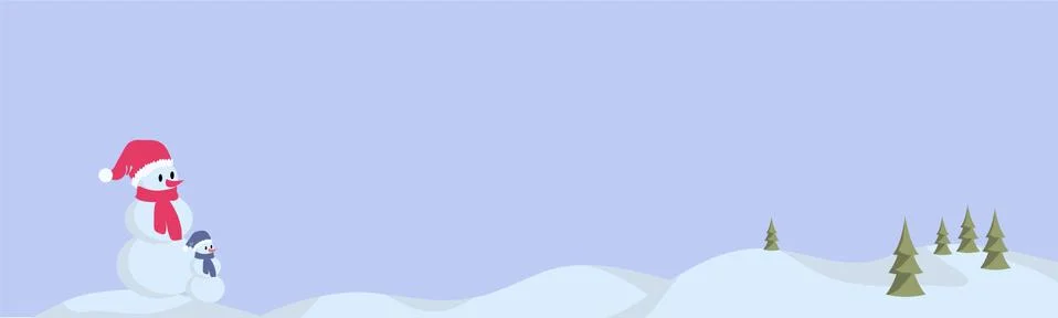 Cute snowman seamless vector border. Winter holidays border flat Scandinavian Stock Illustration