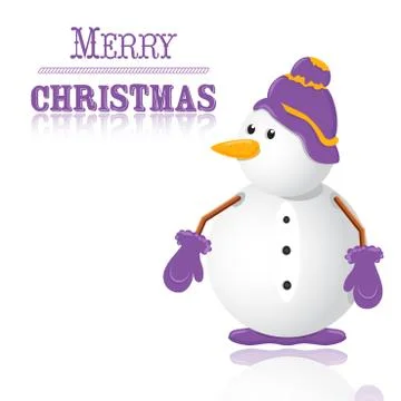 Cute snowman vector Stock Illustration