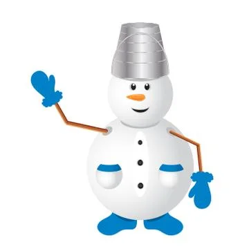Cute snowman vector Stock Illustration