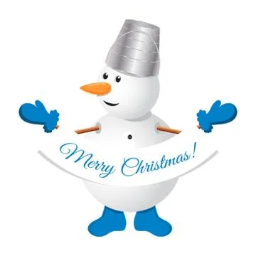 Cute snowman vector Stock Illustration