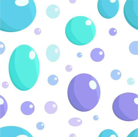 Cute soap bubbles in a seamless pattern Stockillustratie