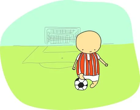 Cute soccer player Stock Illustration