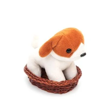 Cute soft and fluffy present in holder Stock Photos