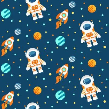 Cute space pattern Illustrazione stock