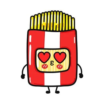 Cute spaghetti package character with heart eyes 库存插图