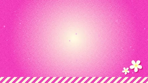 Cute Sparkling Pink Soda Loop Background with Straw and Floral Design Видео 334765405