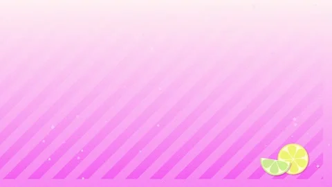 Cute Sparkling Pink Soda Loop with Citrus Stripe Pattern Vídeo Stock 334765431