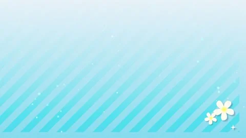 Cute Sparkling Soda Loop Background with Blue Stripes and Floral Pattern Stock Footage 334765404