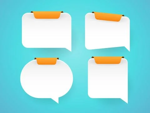 Cute Speech Bubble of dialogue 3d 4 Stock Illustration