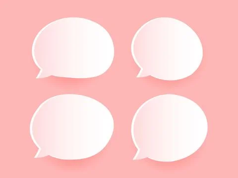 Cute Speech Bubble of dialogue 3d 2 Stock Illustration