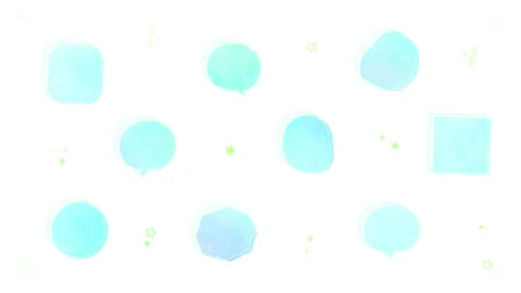 A cute speech bubble set with a galaxy pattern Stock Footage 313640329