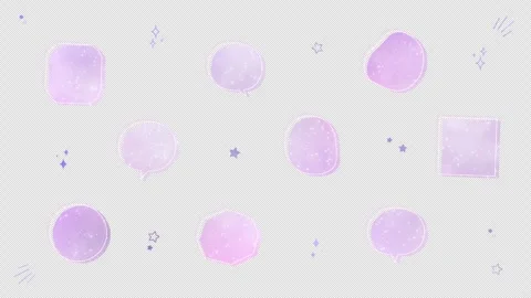 A cute speech bubble set with a galaxy pattern Stock Footage 313640337