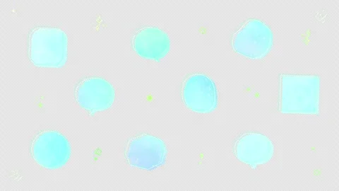 A cute speech bubble set with a galaxy pattern Stock Footage 313704377