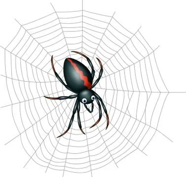 Cute spider cartoon Stock Illustration