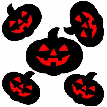 Cute spooky halloween pumpkin vector illustration Stock Illustration