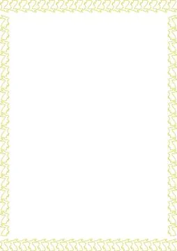 Cute spring Easter bunny empty frame. Simple border of a rabbit sitting on th Stock Illustration