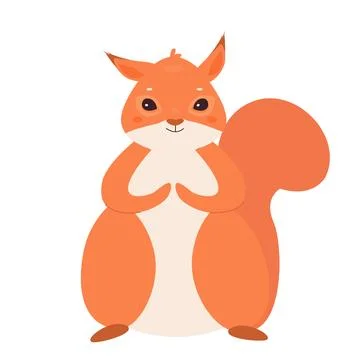 Cute squirrel animal Illustrazione stock
