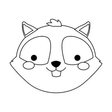 Cute squirrel icon Stock Illustration