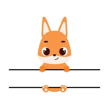 Cute squirrel split monogram. Funny cartoon character for shirt, scrapbooki.. イラスト素材