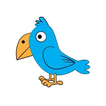 Cute standing bird Stock Illustration