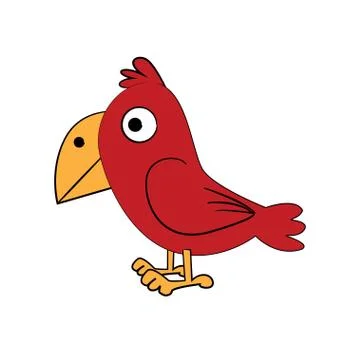Cute standing bird Stock Illustration