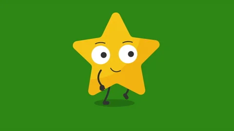 Cute star Character Walking Animation. Stock Footage 169625689