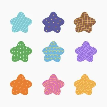 Cute star hand drawn vector illustration Stock Illustration