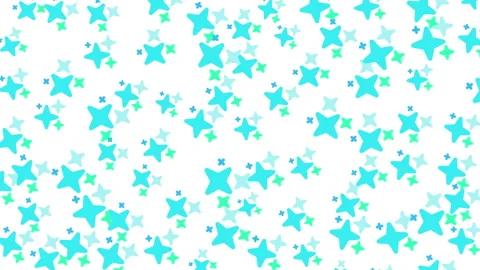 Cute Star Seamless Pattern Background with Blue and Turquoise Stars Stock Footage 335505929
