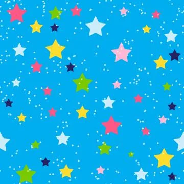 Cute Star Seamless Pattern Background Vector Illustration 스톡 일러스트