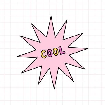 Cute star the style of the 90s Illustrazione stock