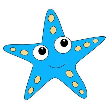 Cute starfish isolated on a white background Stock Illustration