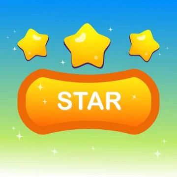 Cute stars on shape text box and blink stars Ilustración de archivo