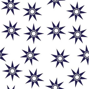 Cute stars simple pattern. Nursery illustration, good for room decor, wall art Stock Illustration