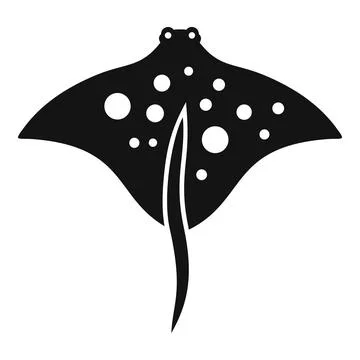 Cute stingray icon simple vector. Fish animal Stock Illustration