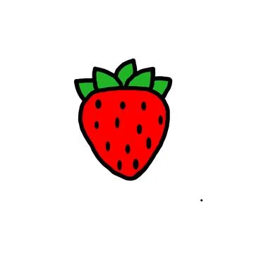 Cute Strawberry Illustration Stock Illustration