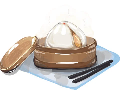 Cute stream bun vector 스톡 일러스트