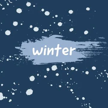 Cute stylish postcard about winter, snow, nature Stock Illustration