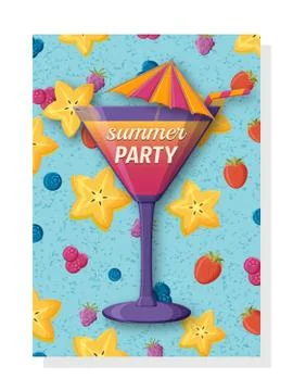 Cute summer background template for banners and wallpapers, invitation cards  Stock Illustration