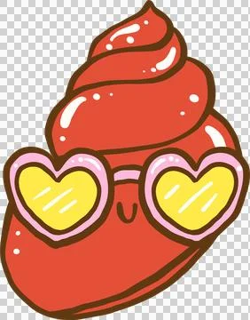 Cute Summer Cone Seashell Character with Sunglasses Stock Illustration