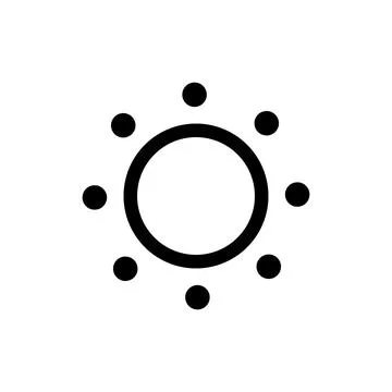 Cute sun icon. Brightness control. Simple vectors. Stock Illustration