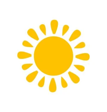 Cute sun icon Stock Illustration