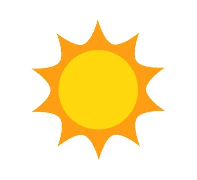 Cute sun icon. Vector illustration Stock Illustration