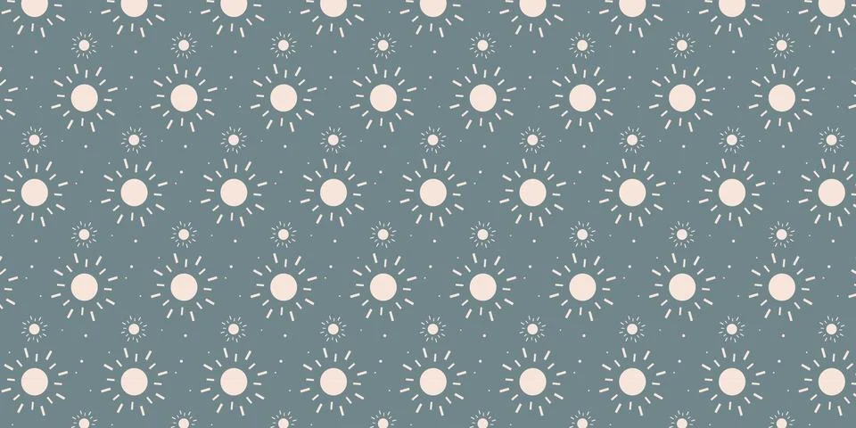 Cute Sun Pattern Background for Summer Design 库存插图