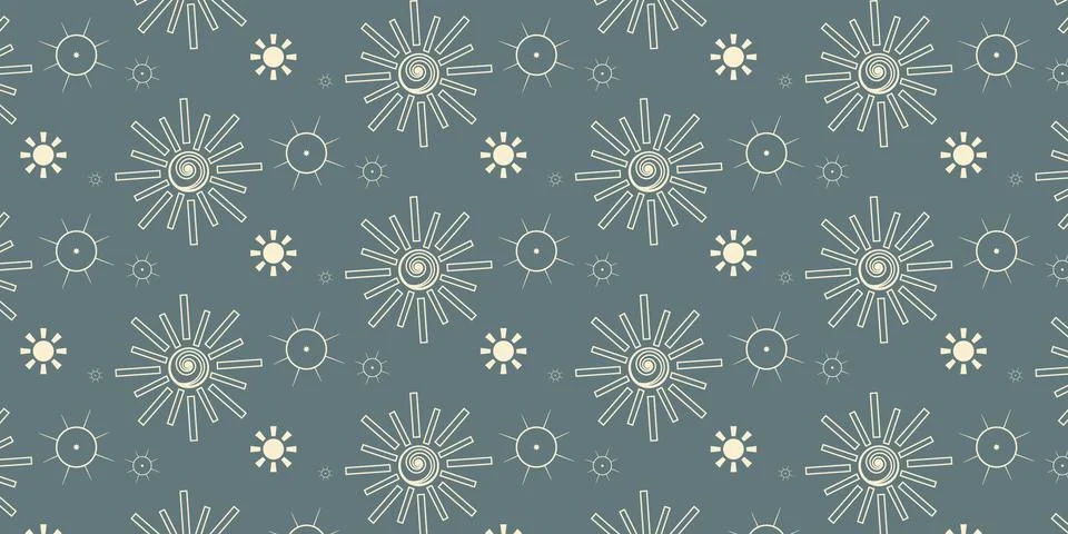 Cute Sun Pattern Background for Summer Design 库存插图
