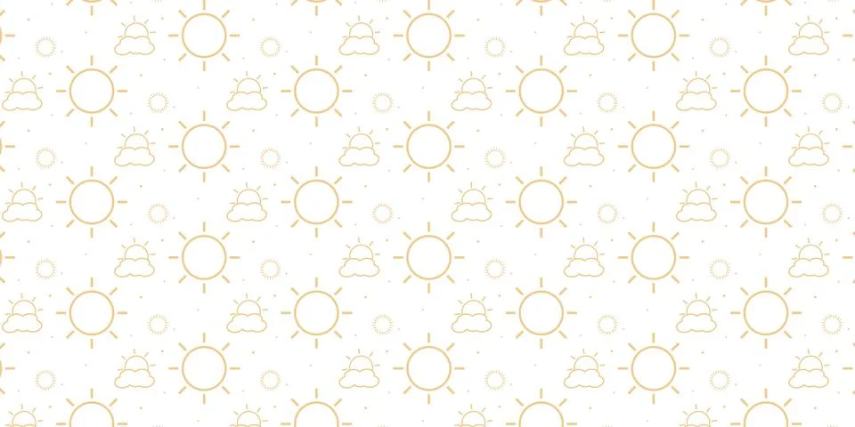 Cute Sun Pattern Background for Summer Design 库存插图