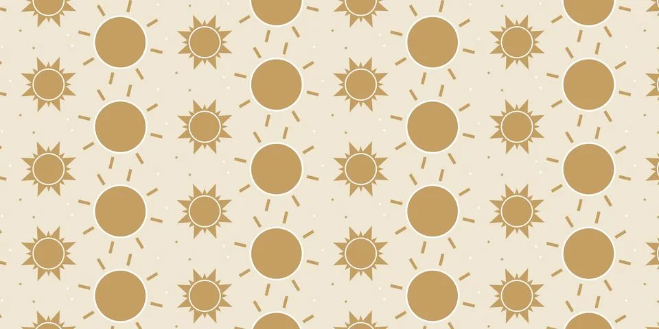 Cute Sun Pattern Background for Summer Design 库存插图